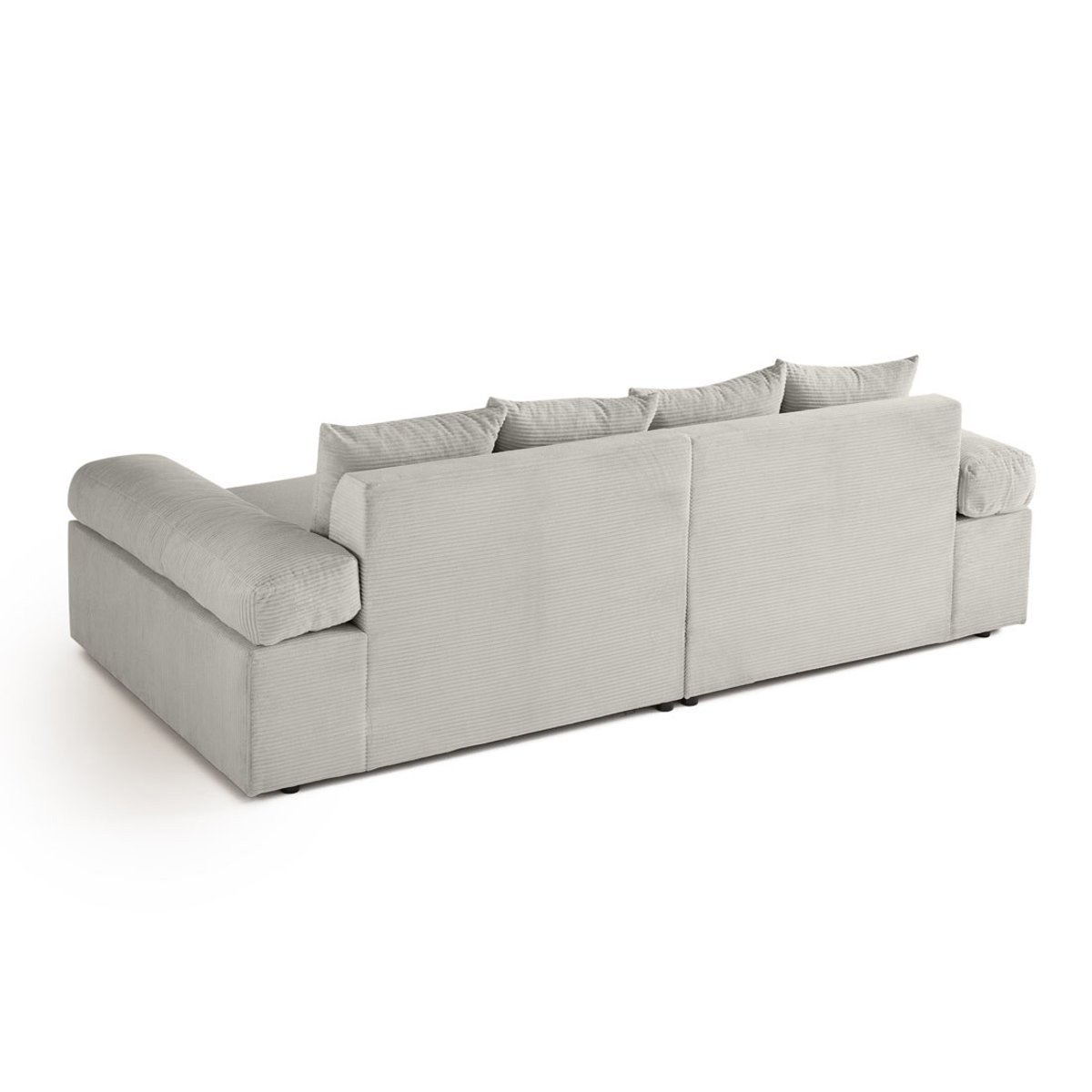 Aspen - canapé 4 places - assise profonde - velours côtelé gris clair, BEST MOBILIER