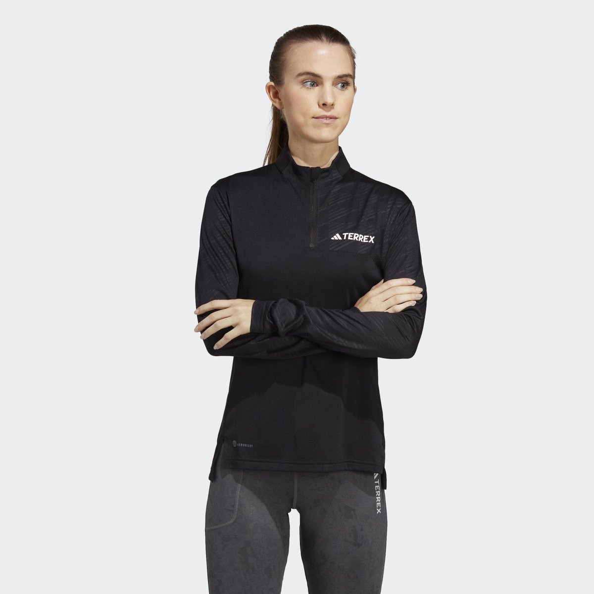 T-shirt manches longues à demi-zip Terrex Multi black, adidas Performance