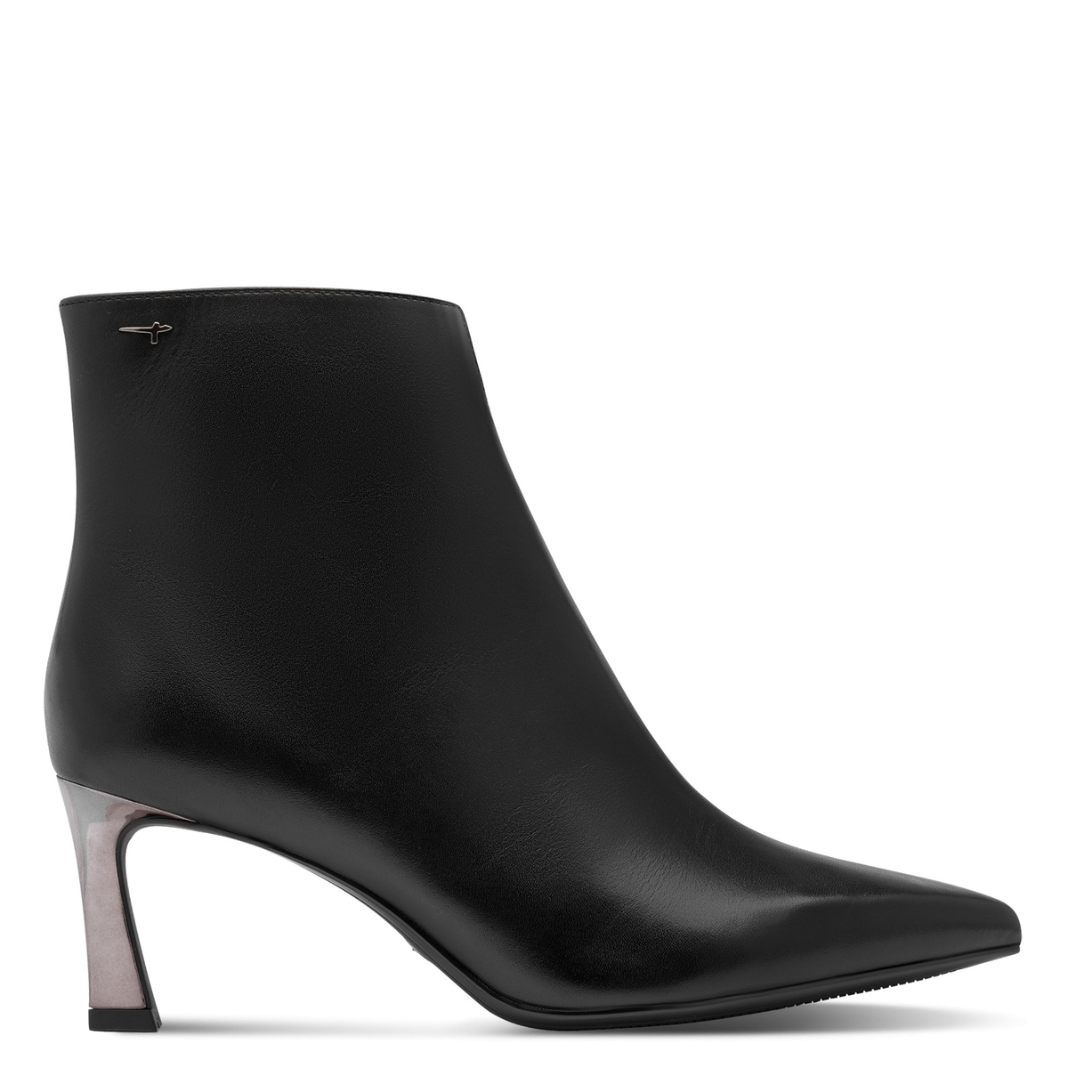 Bottine en cuir noir, TAMARIS