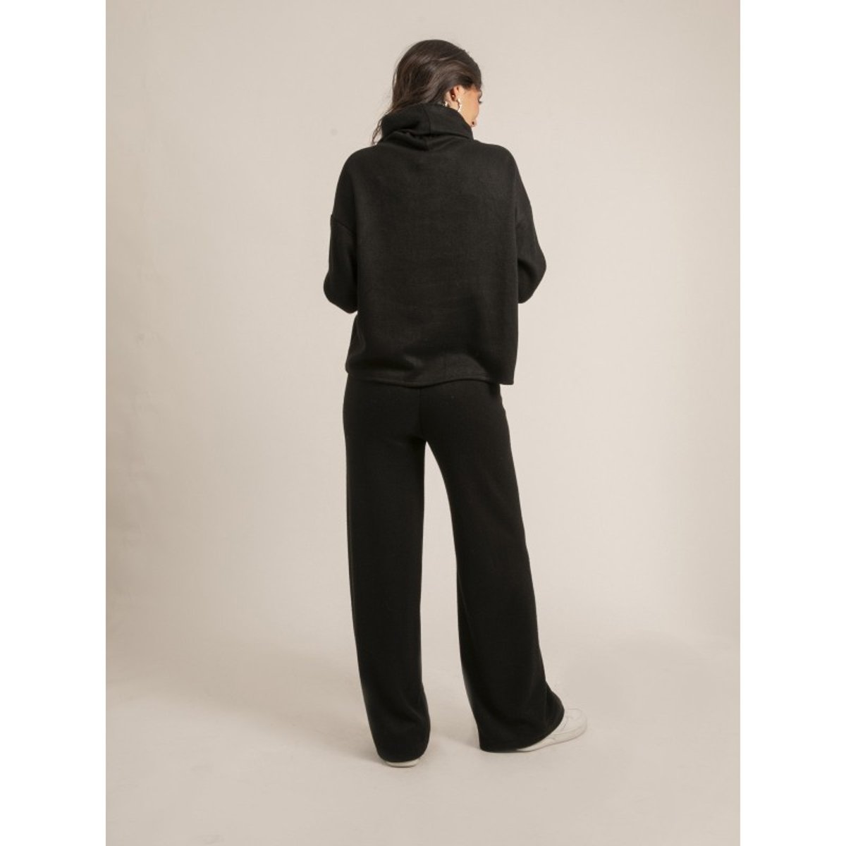 Ensemble Maille Pull + Pantalon Elmera noir, DONA LISA