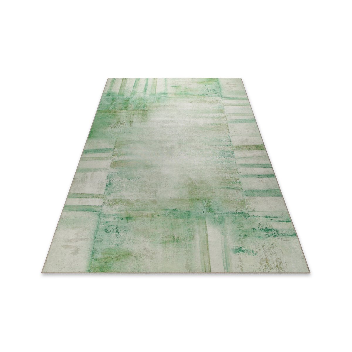 WECONhome Maui, tissé machine, coton, tapis tissé plat, certifié OEKO-TEX® (n° D20-0634) (70 x 120 cm, vert) , Maui vert multicolore, ESPRIT