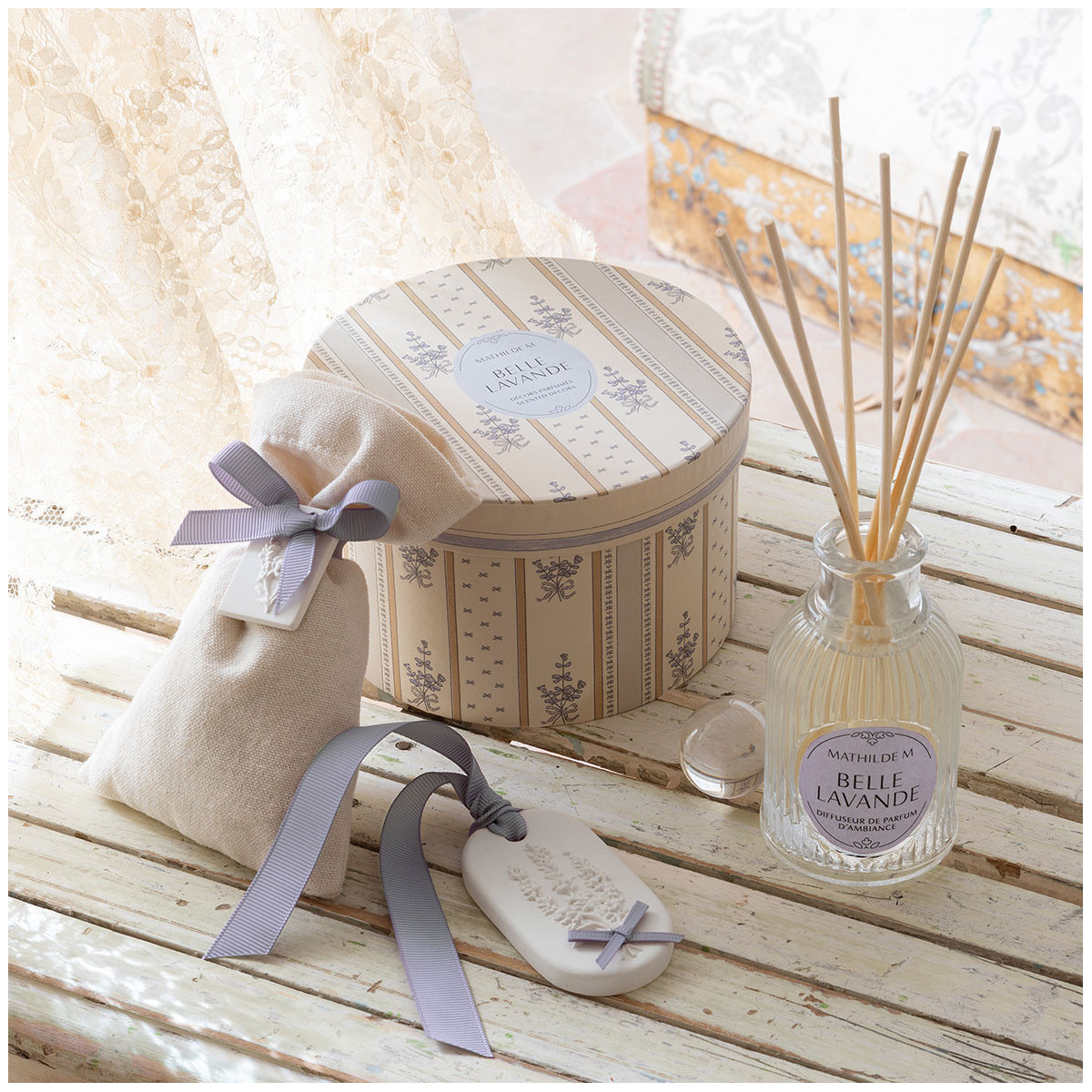 Coffret de 5 décors parfumés - Belle Lavande multicolore, MATHILDE M