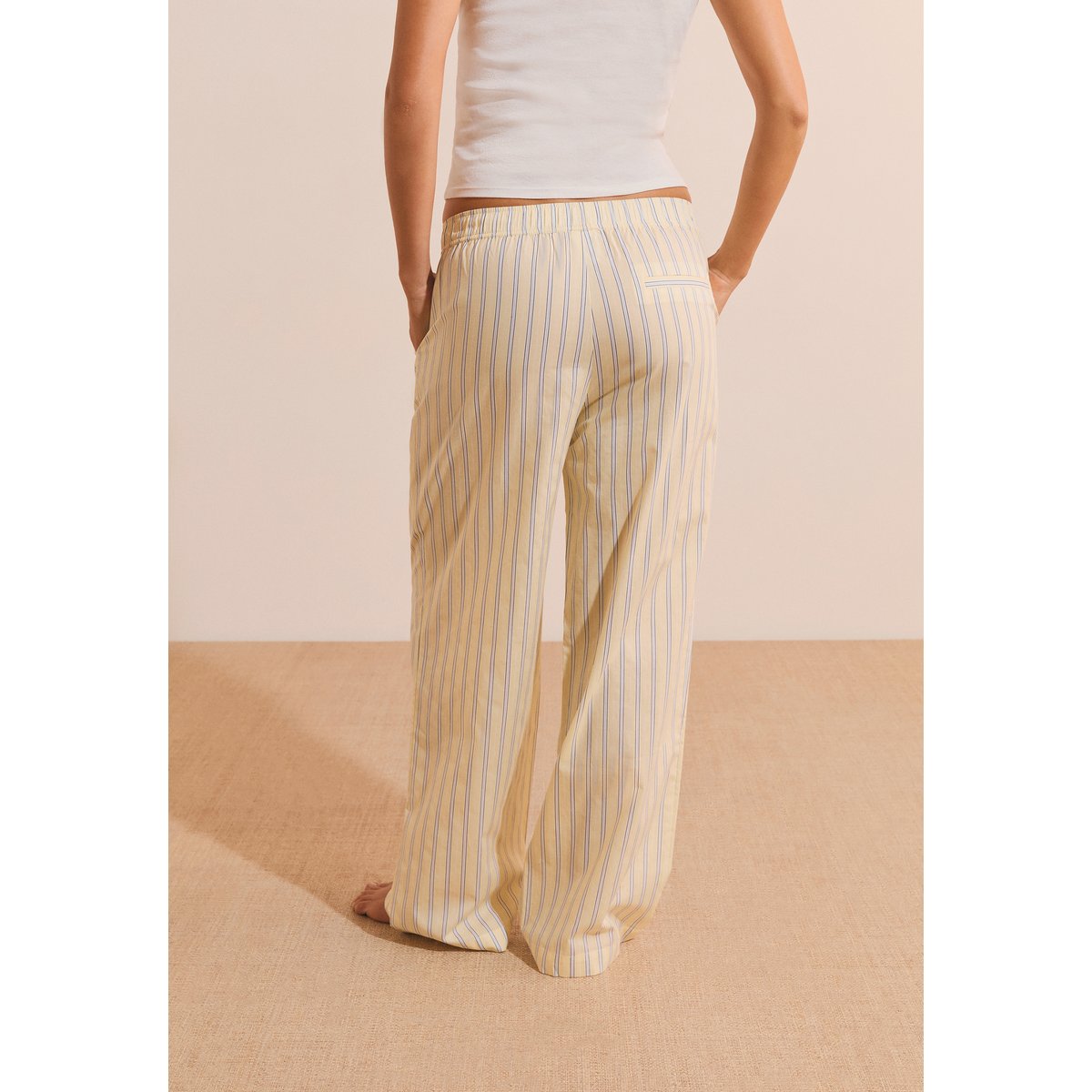 Pantalon de pyjama en coton à rayures BENICIO bleu ciel, ETAM