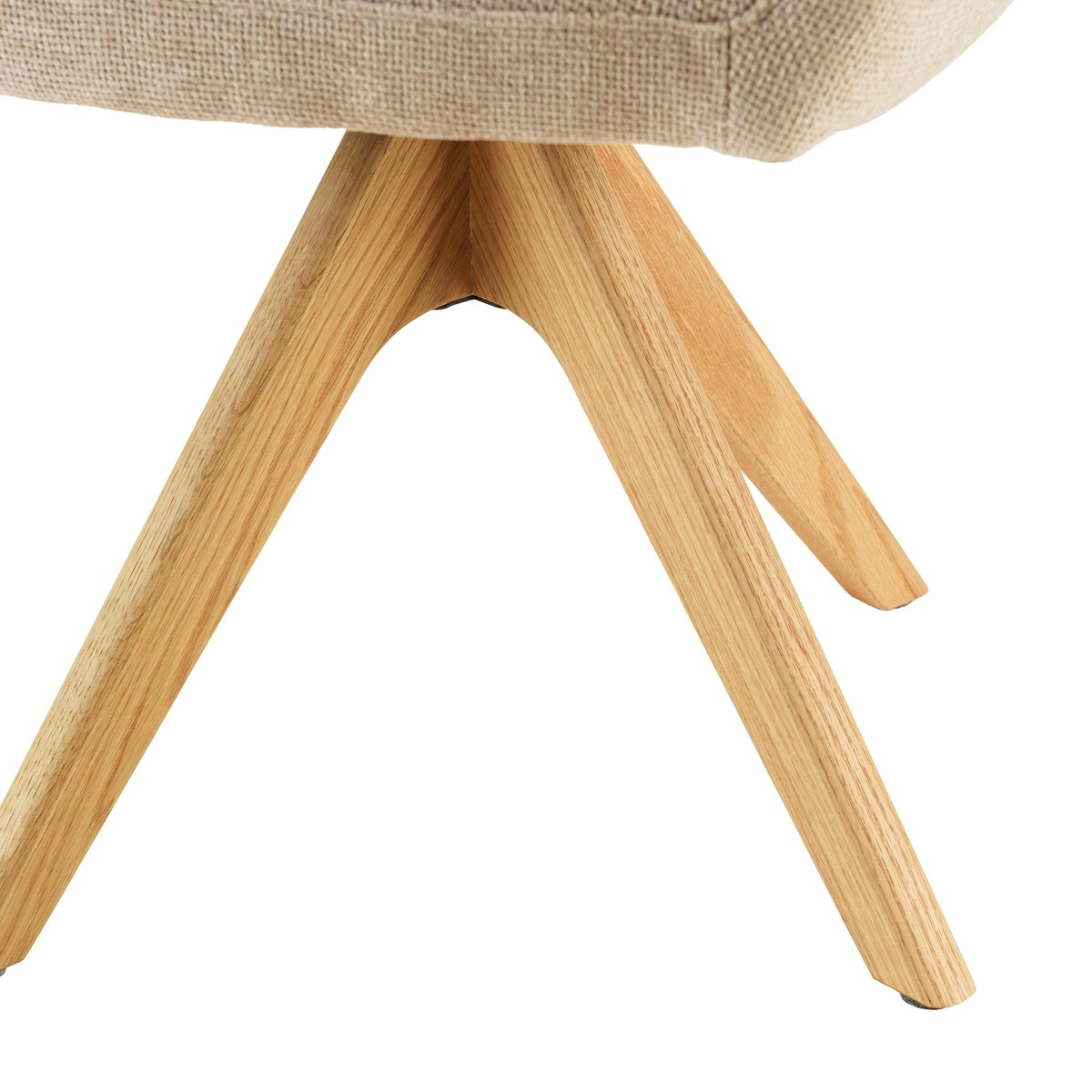 Chaise pivotante beige - pieds bois LINEA beige, PIER IMPORT