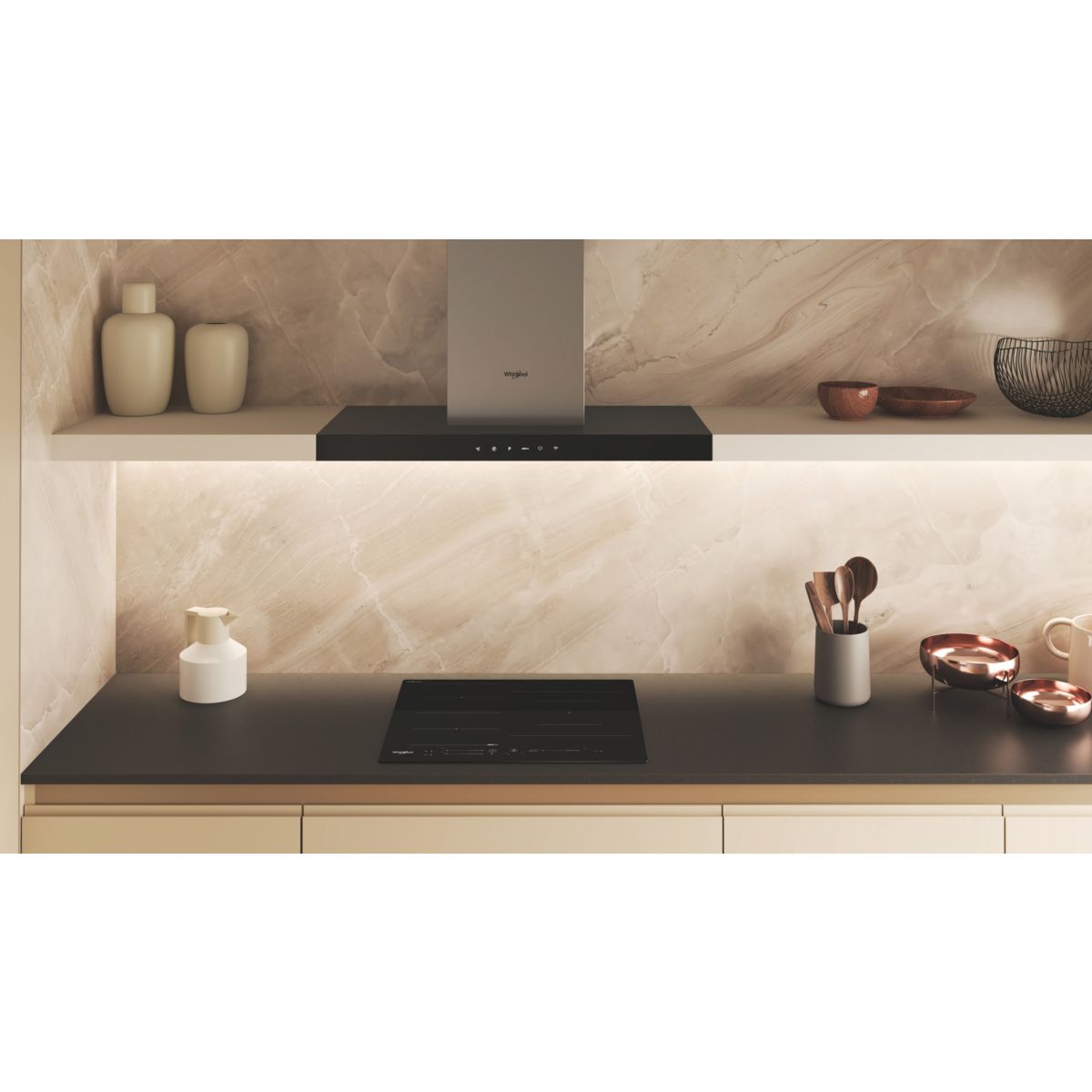 Plaque induction WFS9860CPNE CleanProtect couleur unique, WHIRLPOOL