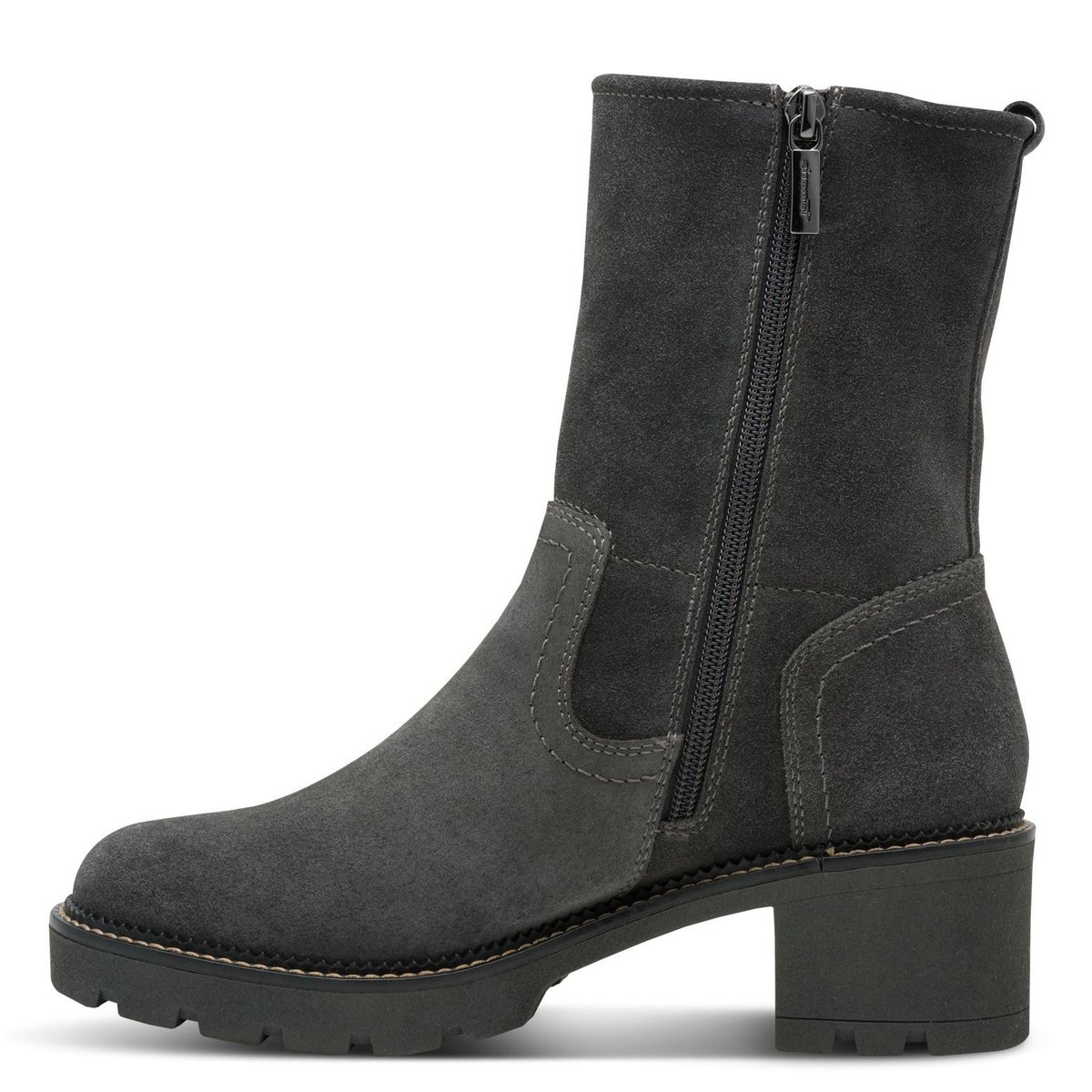 Bottine en cuir gris, TAMARIS