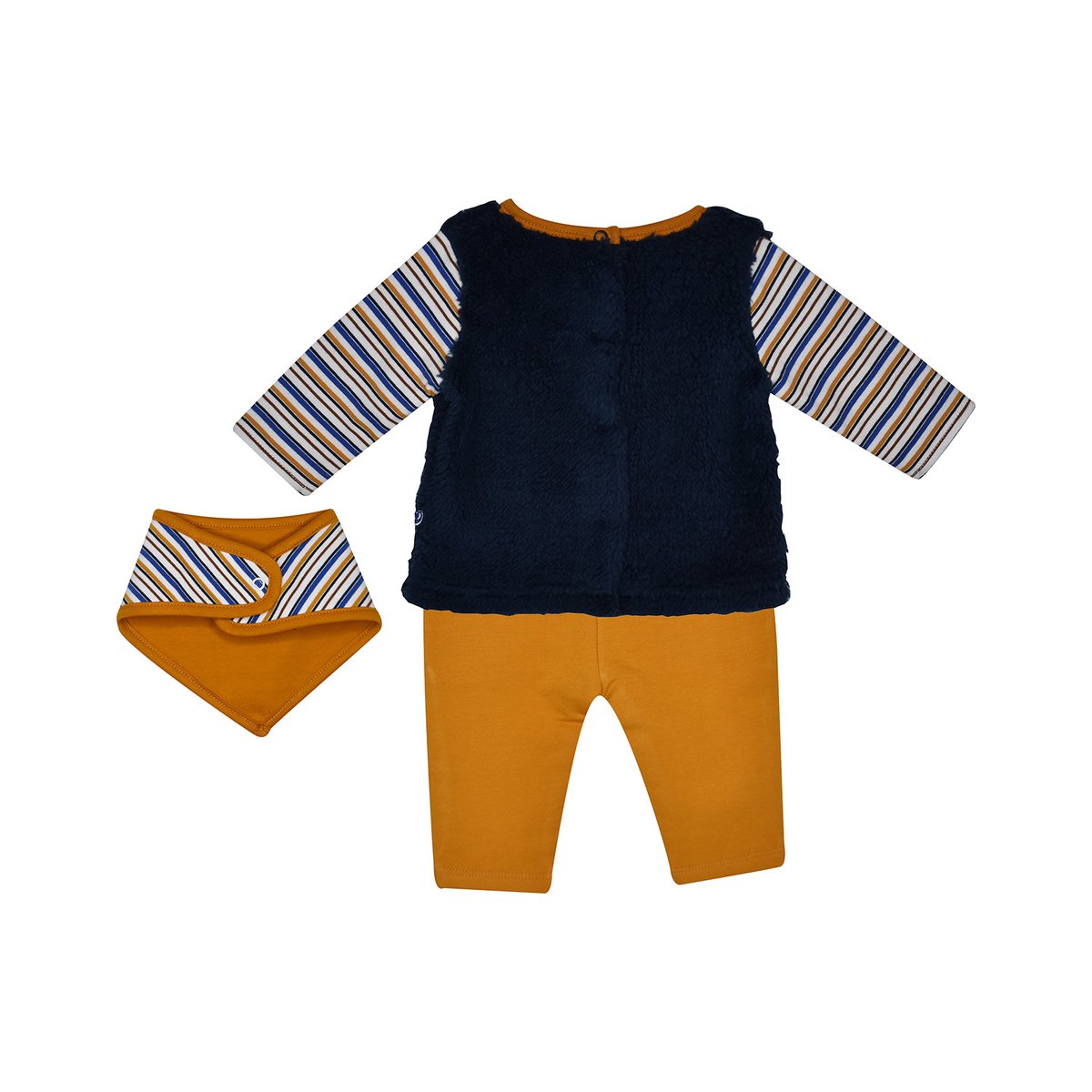 Sweat + pantalon + bavoir fabianno jaune, SUCRE D'ORGE