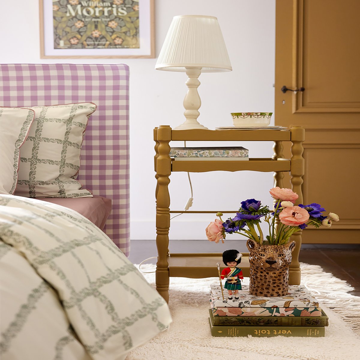 Housse de couette imprimée en percale de coton, JARDIN SECRET blanc, ESSIX