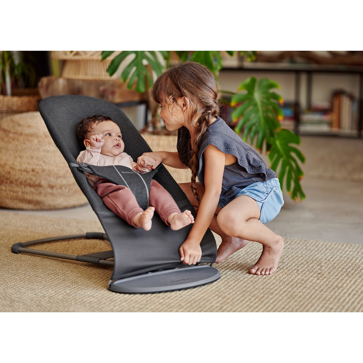 Transat bliss jersey 3d gris charbon, BABYBJORN