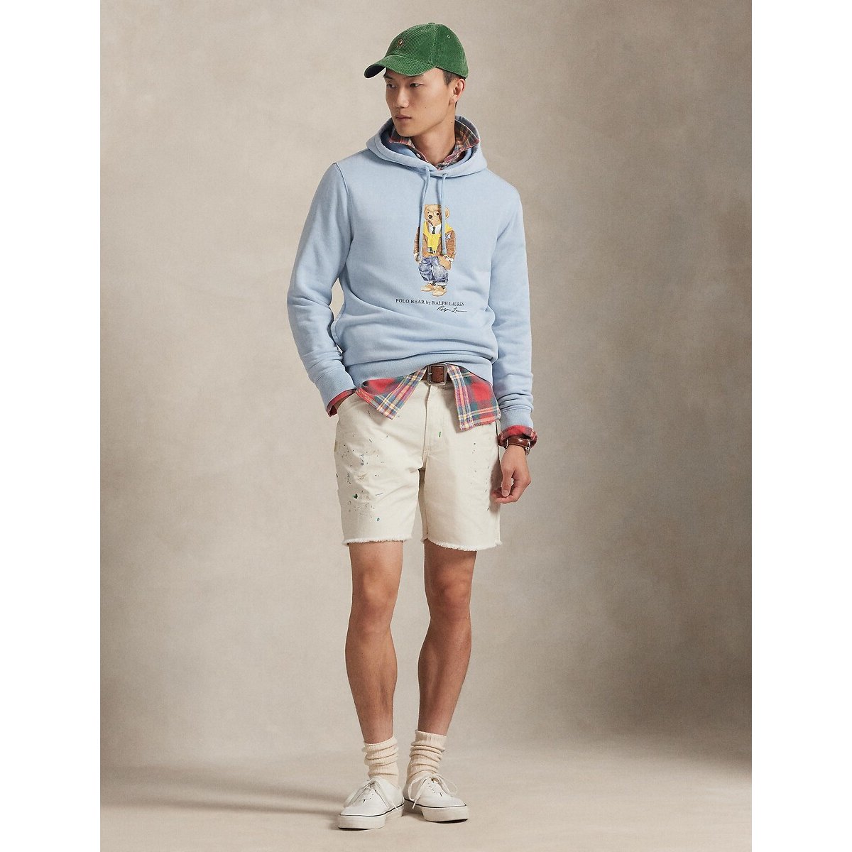 Sweat à capuche logo Bear bleu clair, POLO RALPH LAUREN