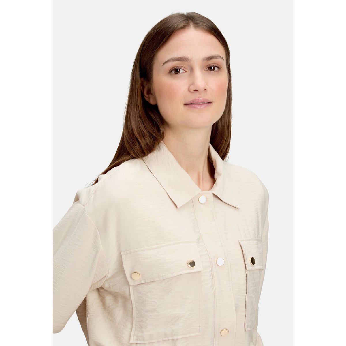 Veste casual à poches plaquées gris, BETTY & CO