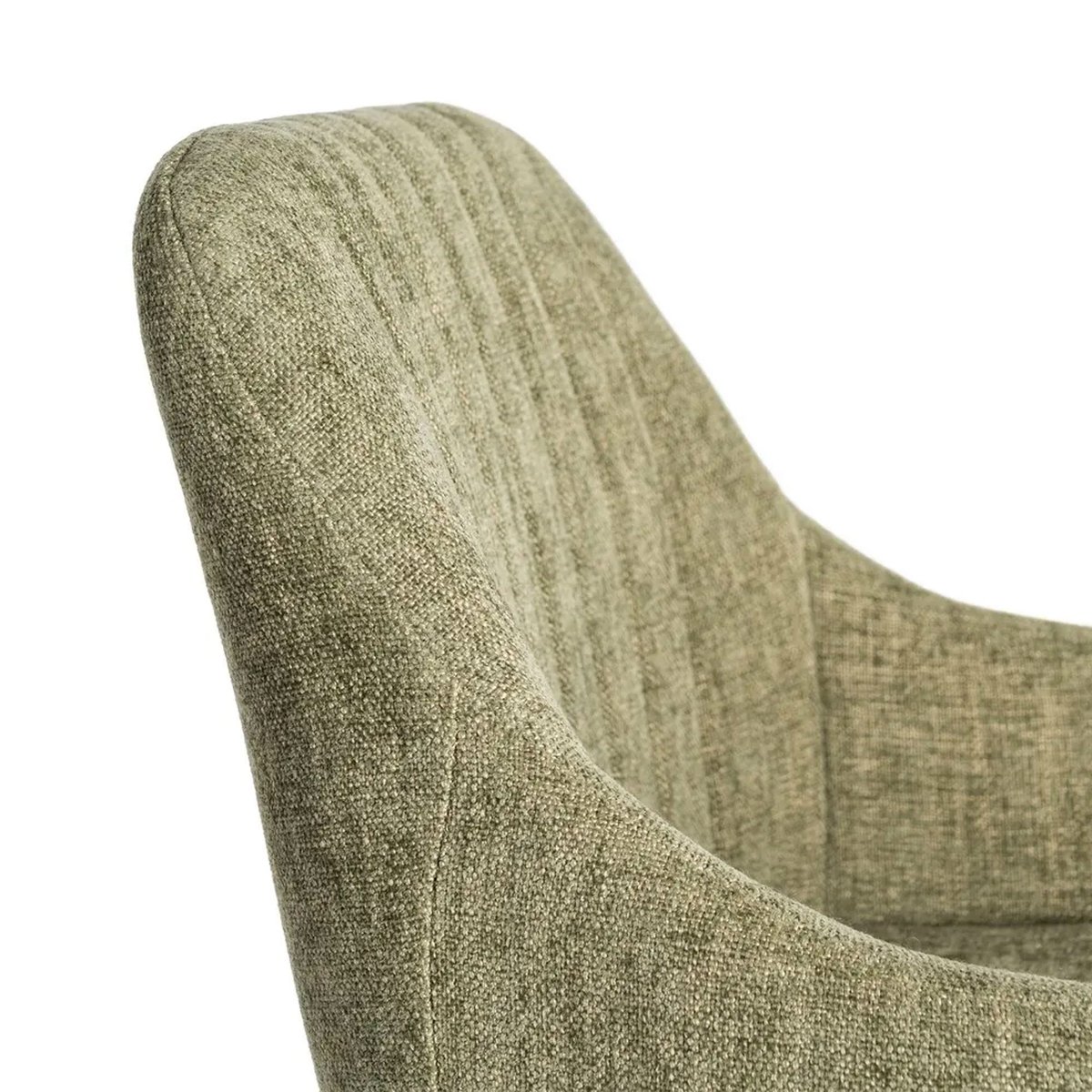 Tabouret de bar tissu vert et métal noir 47x47x93cm vert, WADIGA