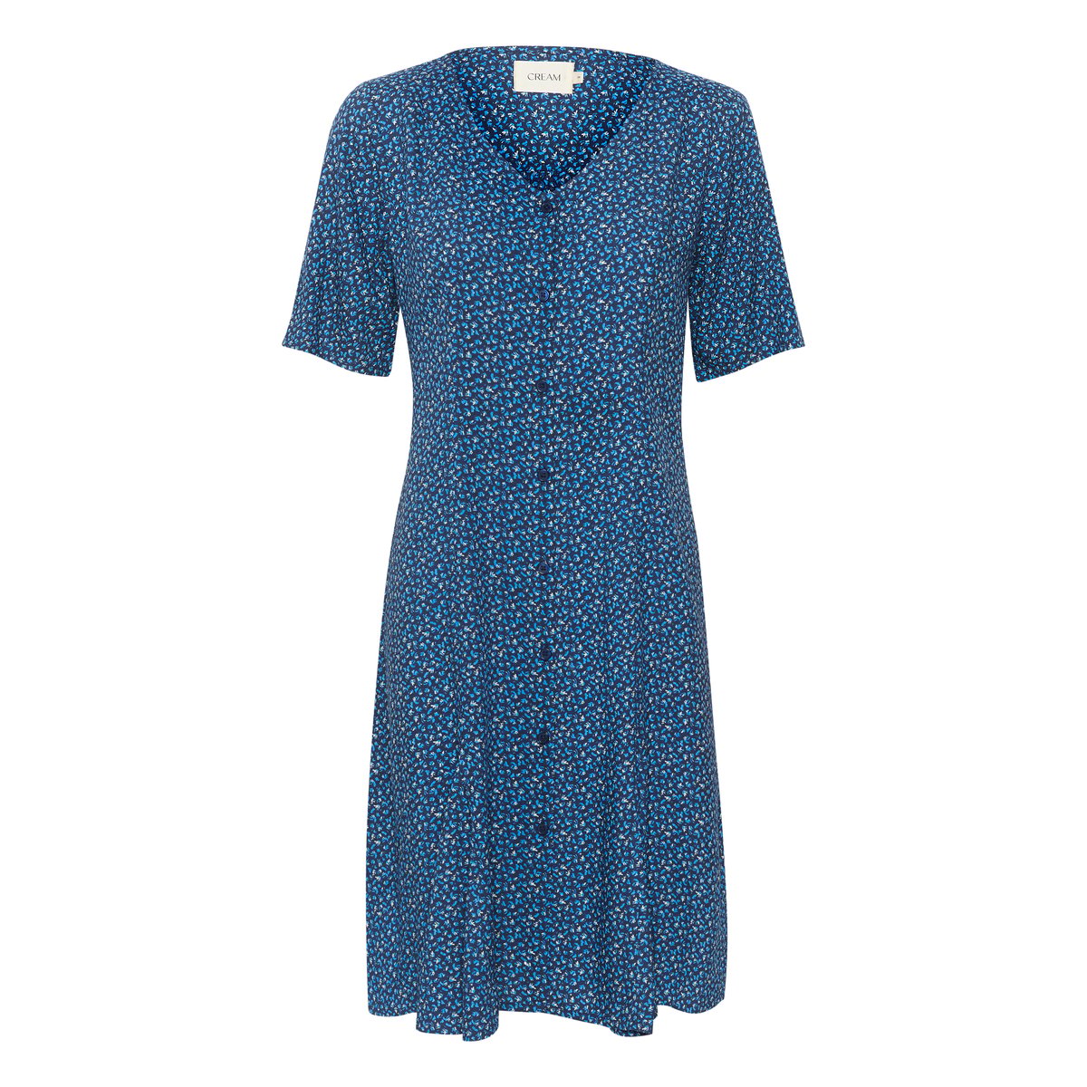 Dress bleu animalier animal skin blue, CREAM