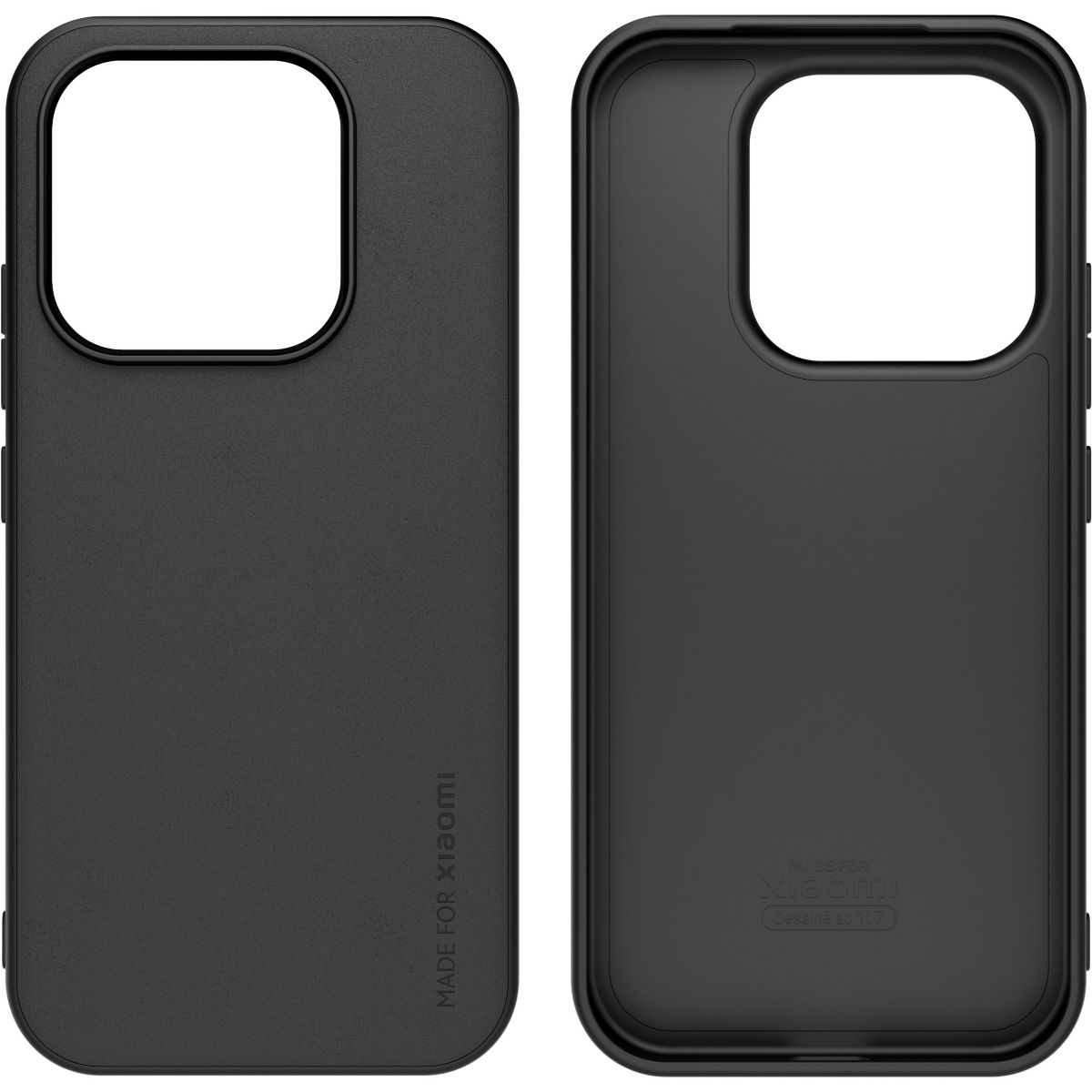 Coque premium noir pour Xiaomi 17 couleur unique, MADE FOR XIAOMI