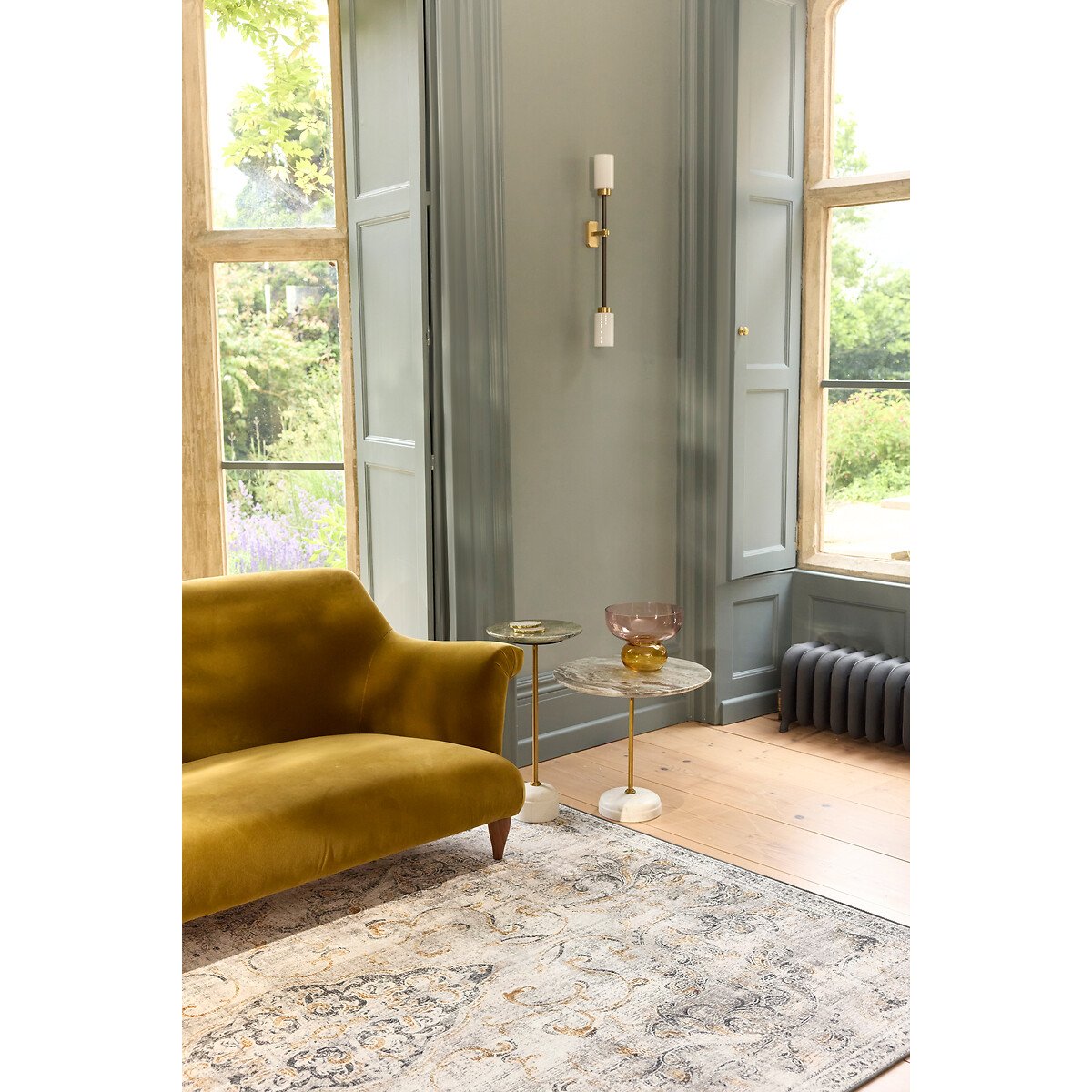 Baroque Eco-Washable Rug grey, HUG RUG
