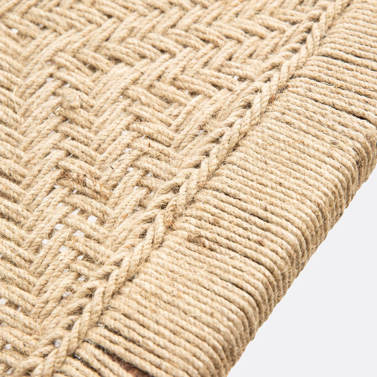 Banco estilo indiano Adas, em corda e mangueira madeira clara natural, LA REDOUTE INTERIEURS