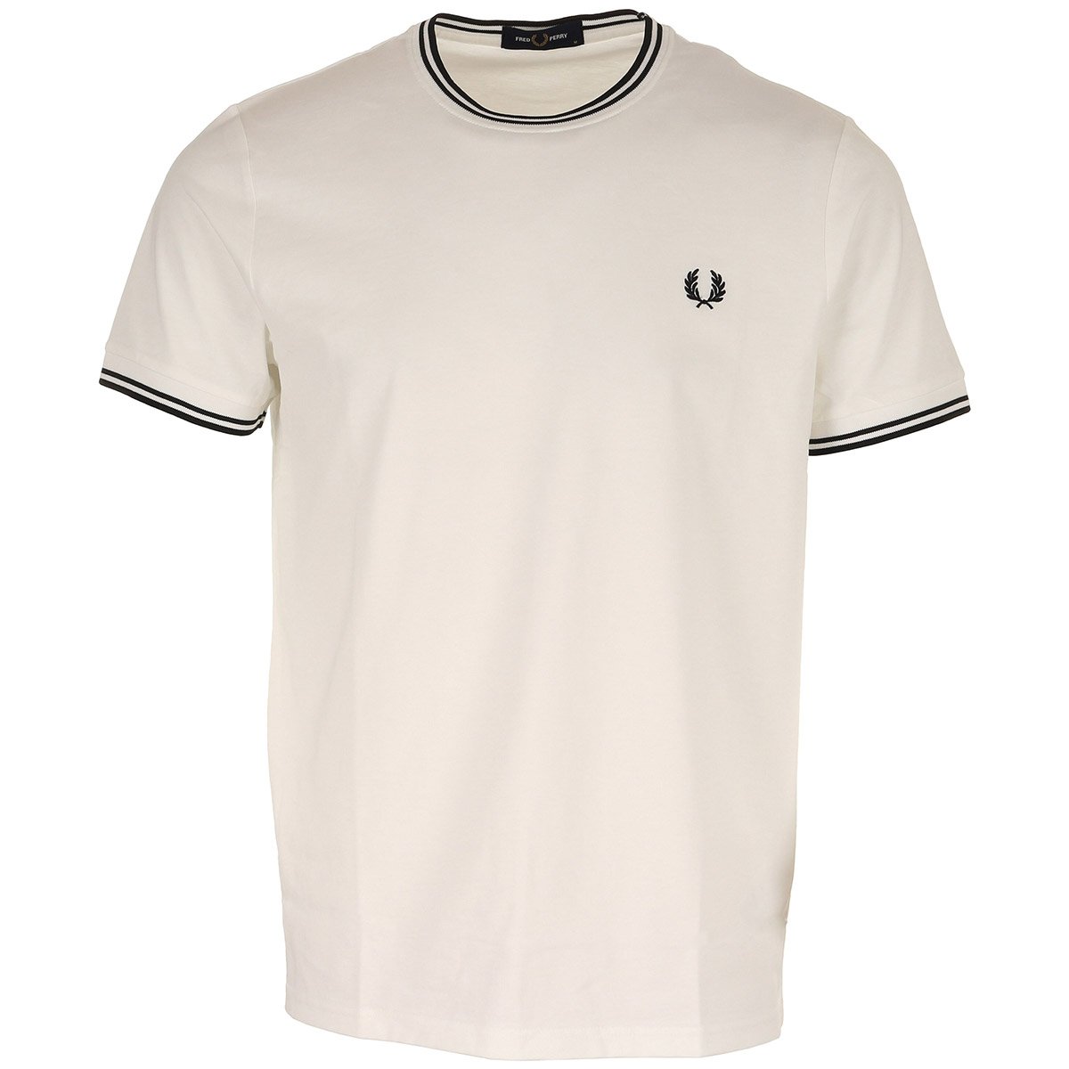 TWIN TIPPED T-SHIRT white, FRED PERRY