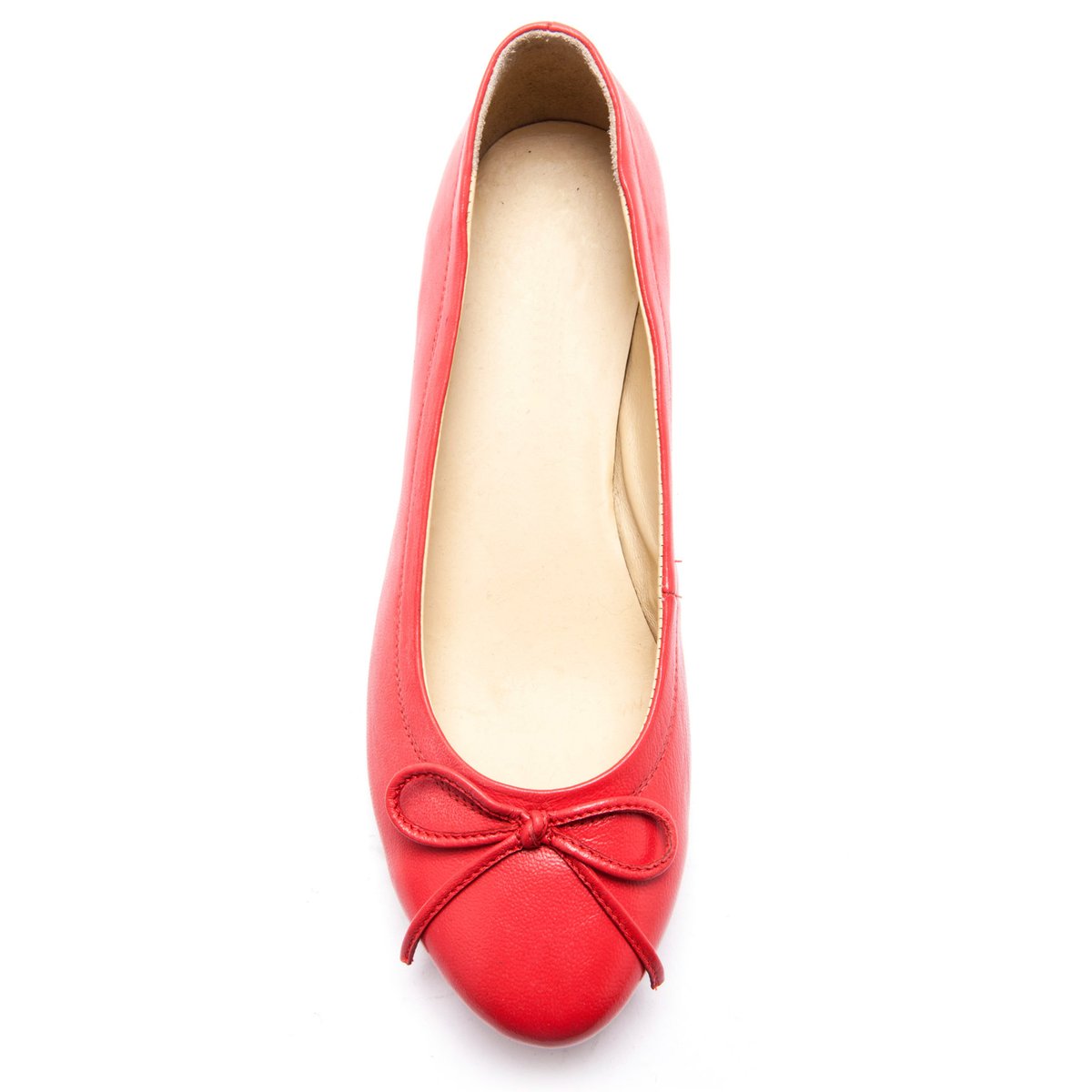 Ballerines Plates Classiques, Grande Largeur orange vif, PEDICONFORT