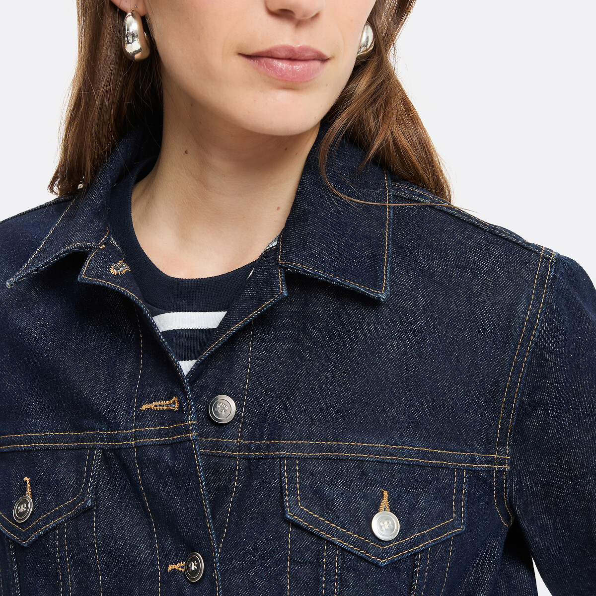 Veste en denim bleu brut, LA REDOUTE COLLECTIONS