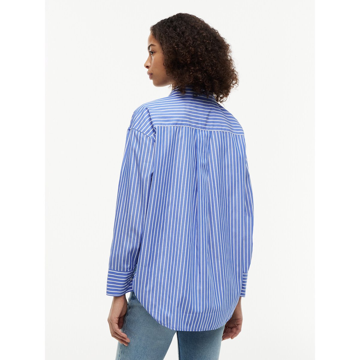 Chemise en popeline à rayures rayé bleu/blanc, TOMMY HILFIGER