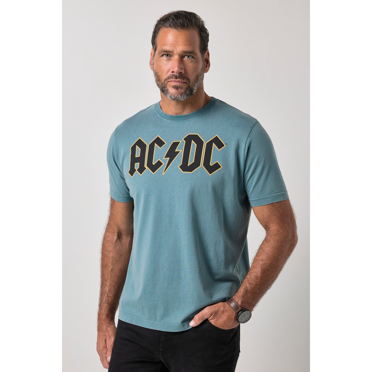 T-shirt du groupe AC/DC frêne turquoise, JP1880
