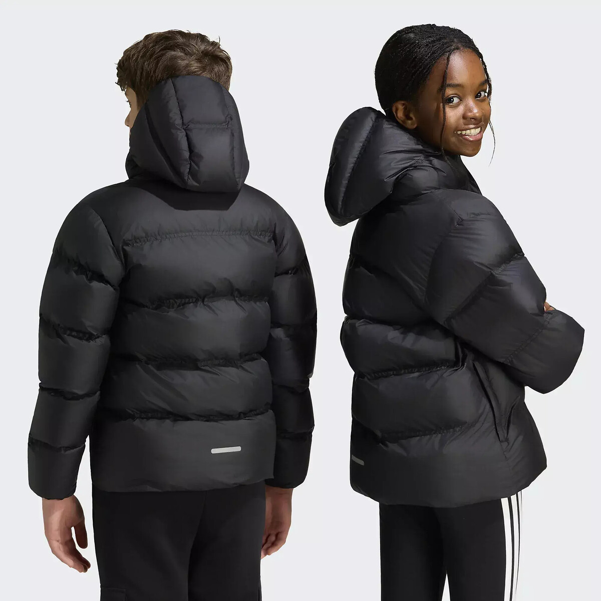 Doudoune avec capuche noir, ADIDAS SPORTSWEAR
