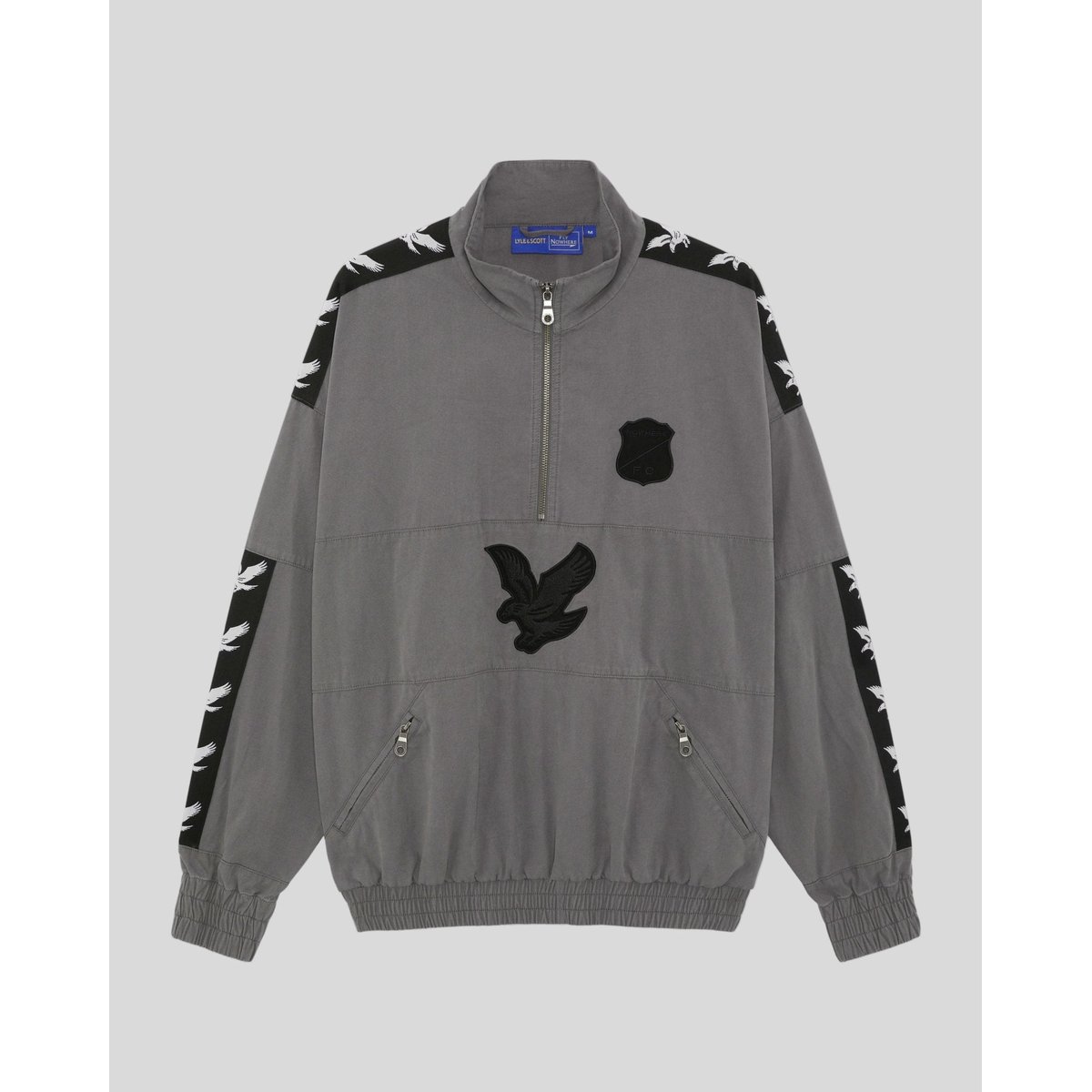 Veste droite en coton gris délavé, LYLE & SCOTT