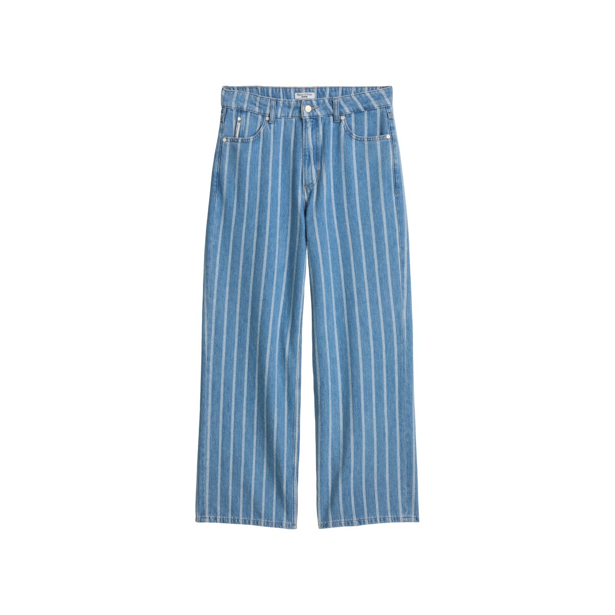Jeans modèle Tomma large en qualité légère de coton bio bleu, MARC O’POLO DENIM