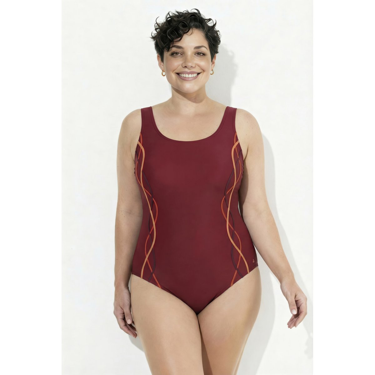 Maillot de bain une pièce rouge pur, ULLA POPKEN