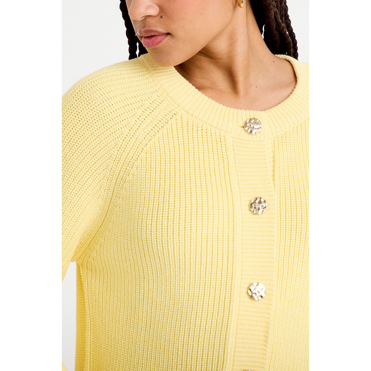 Gilet manches longues jaune clair, CACHE CACHE