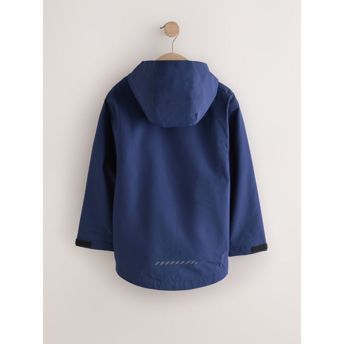 Veste à capuche imperméable doublée bleu marine, NEXT