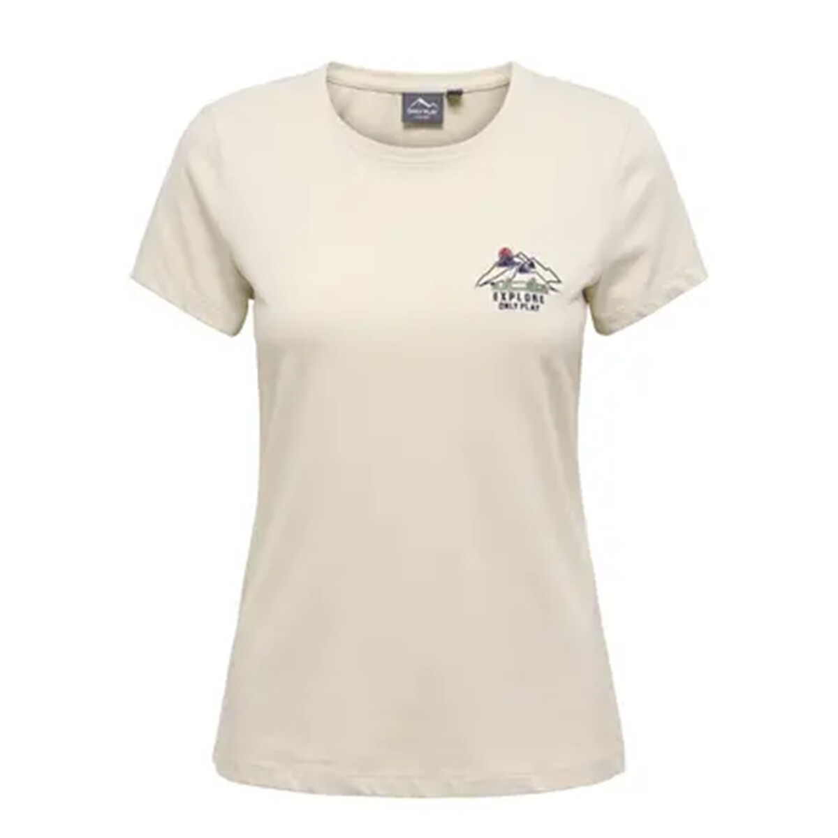 T-shirt da trekking a maniche corte beige, ONLY PLAY