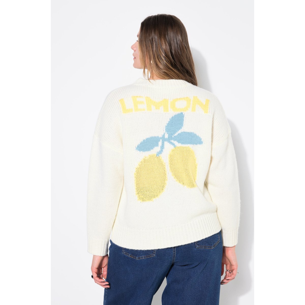 Pull oversize, motif citrons dans le dos blanc cassé, STUDIO UNTOLD