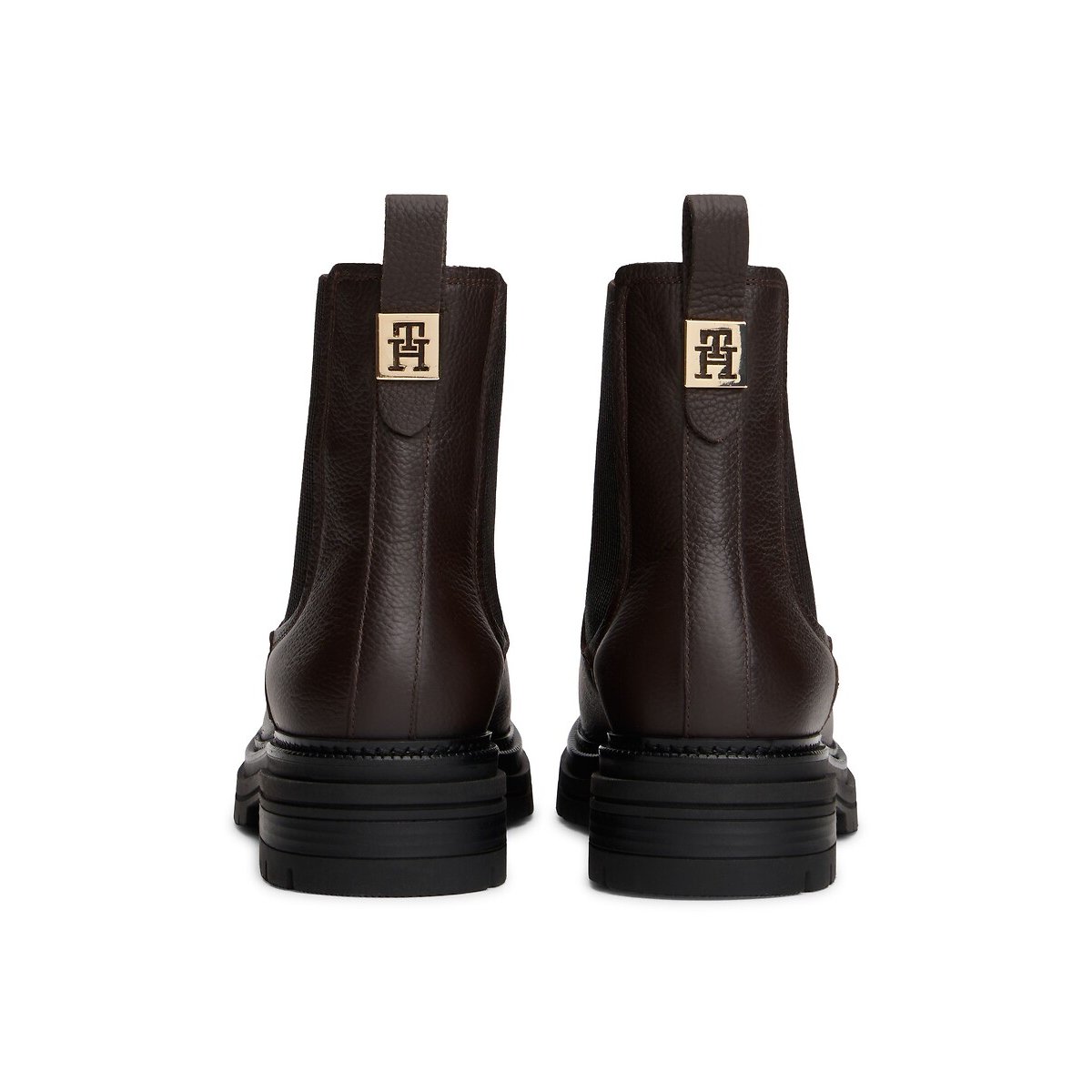 Bottines chelsea en cuir marron, TOMMY HILFIGER