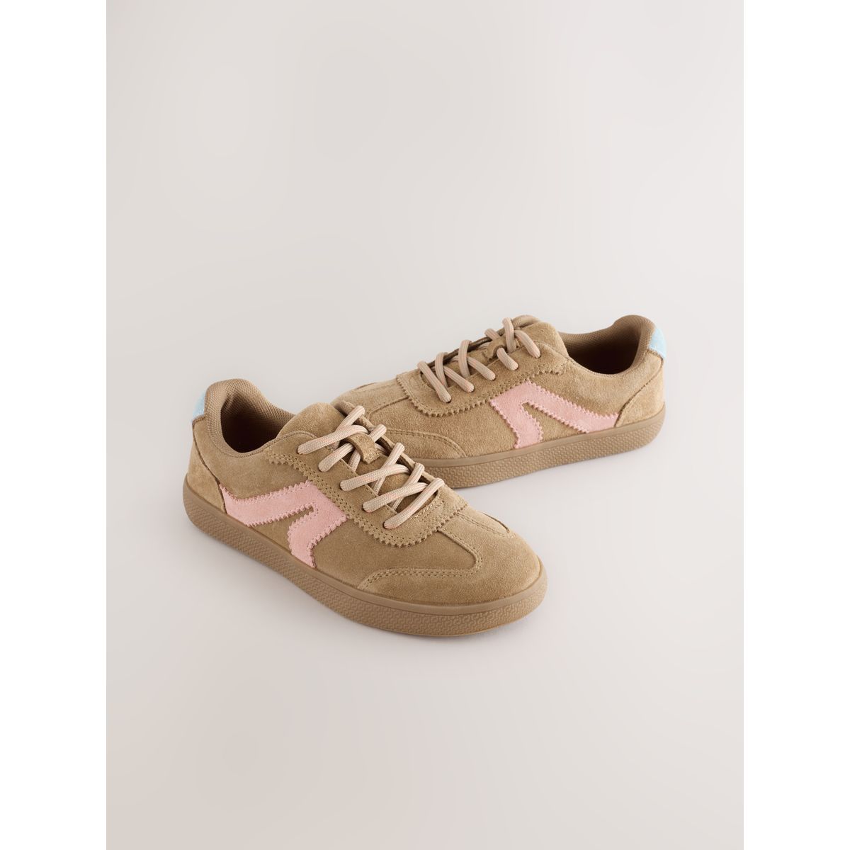 Baskets style rétro beige/rose, NEXT