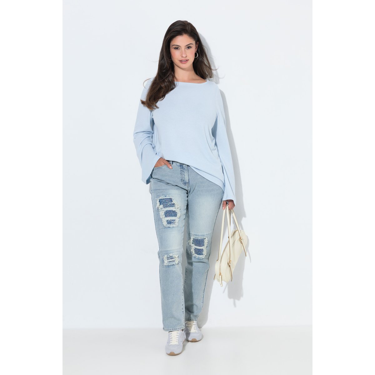 Jean Sammy, jambe large bleu clair, ULLA POPKEN