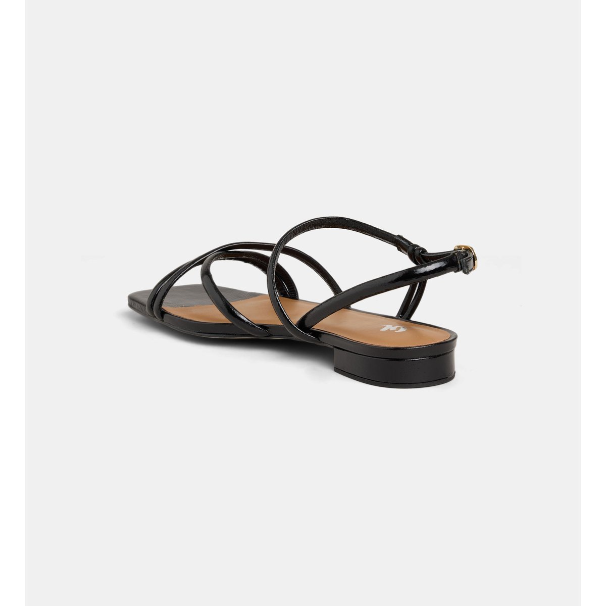 Sandales plates bibi brides cuir noir, GALERIES LAFAYETTE