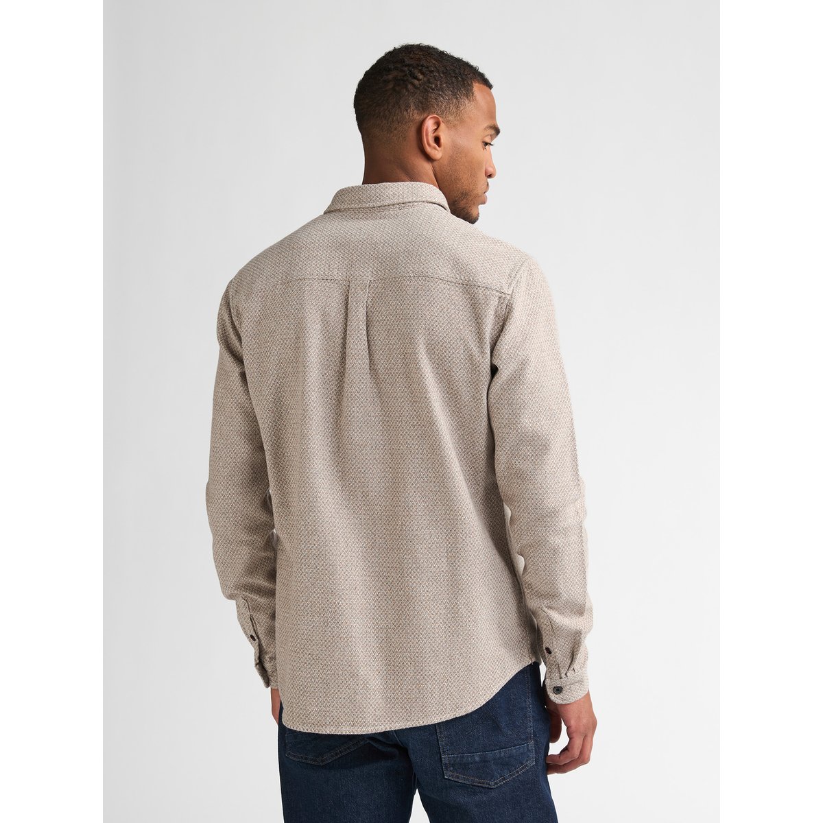 Chemise à manches longues texturée millstate orange oak, PETROL INDUSTRIES