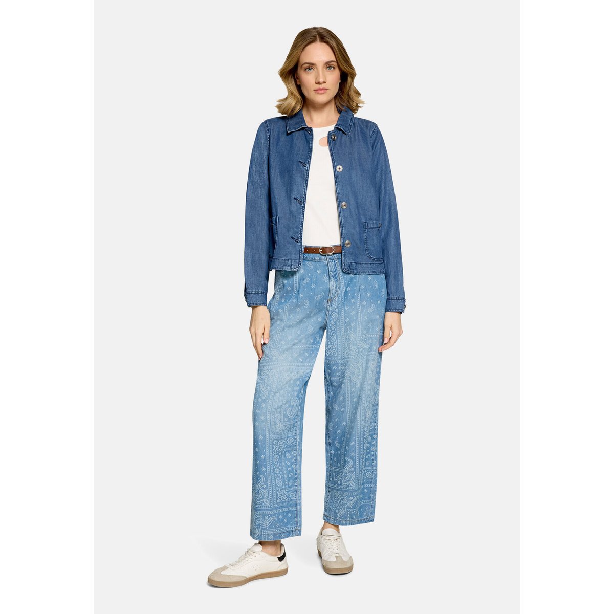 Pantalon casual à ceinture bleu, CARTOON