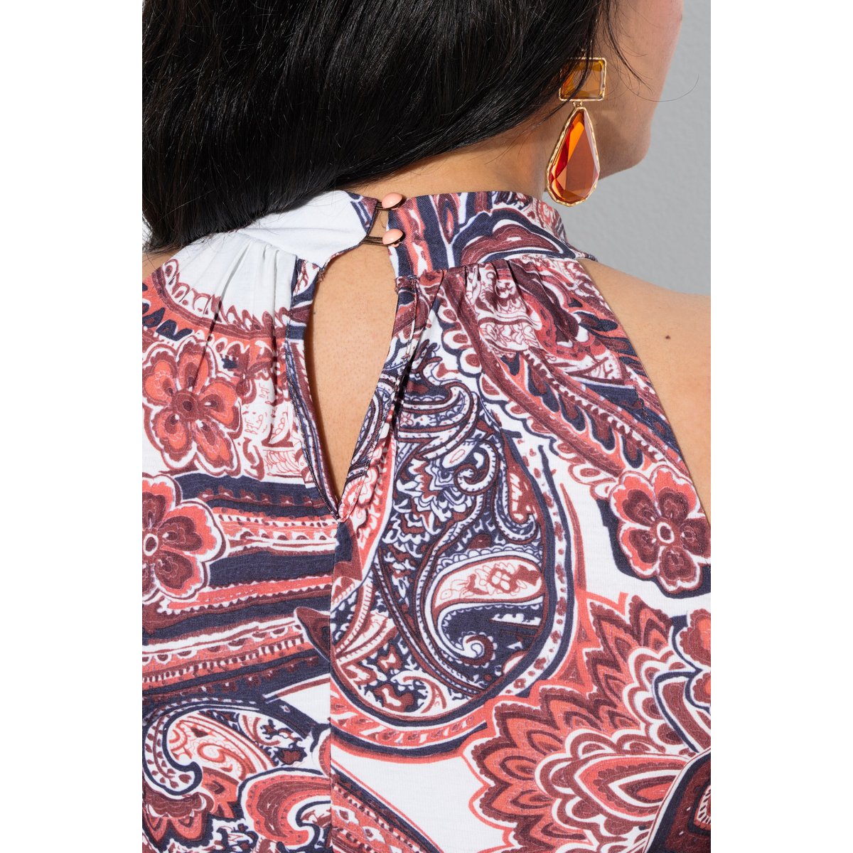 Robe maxi motif bohème blanc cassé, ULLA POPKEN