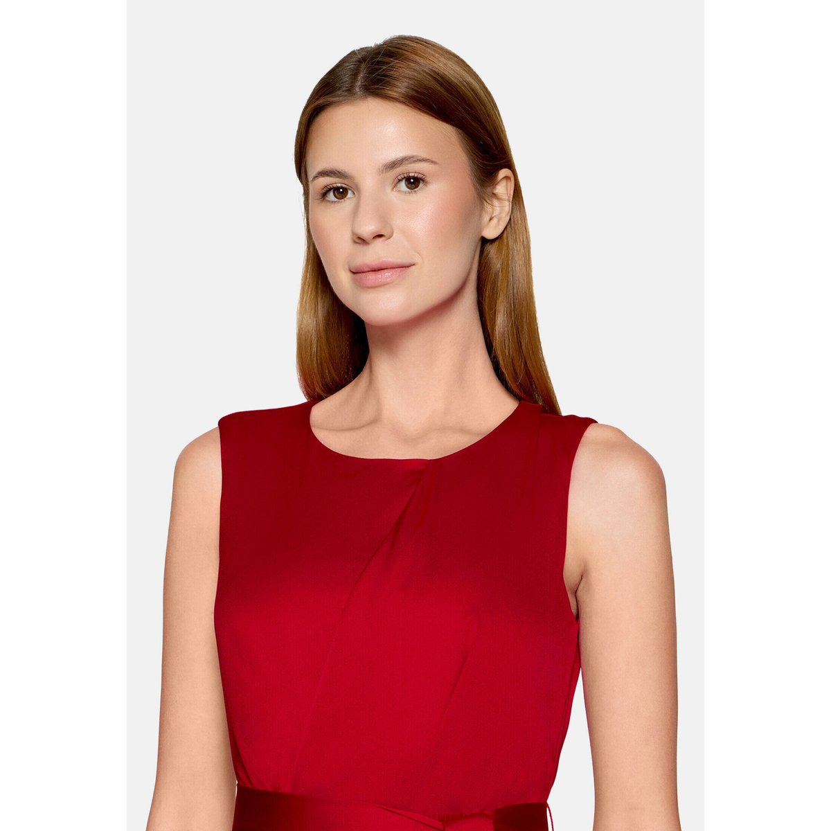 Robe de cocktail à plis red rose, VERA MONT