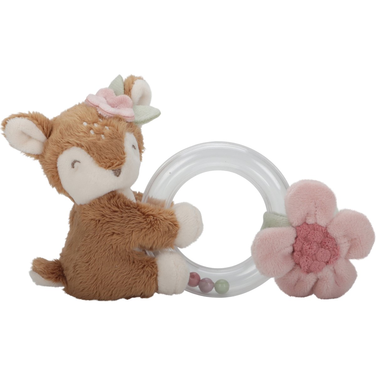 Anneau hochet rose, beige, marron, LITTLE DUTCH