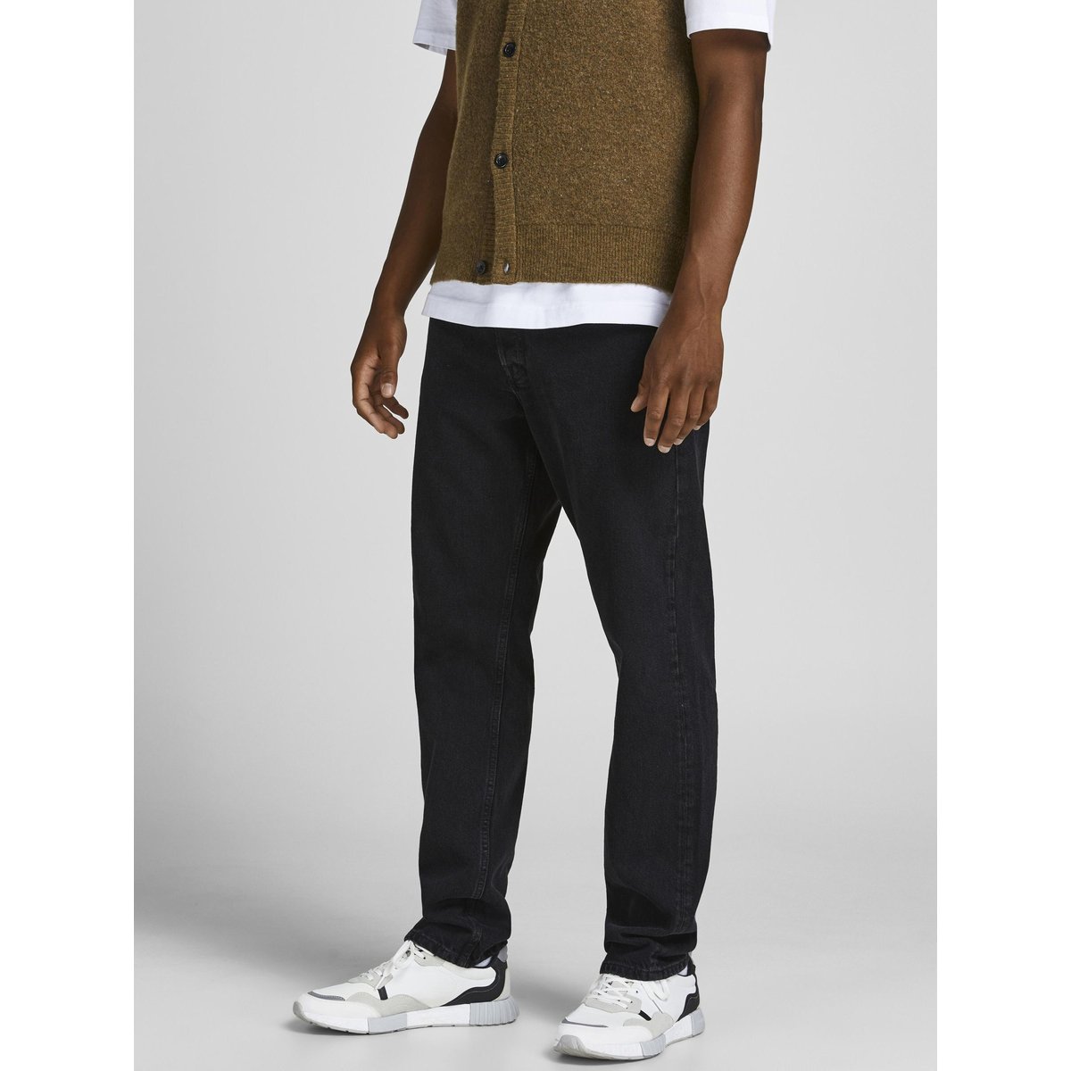 Jean loose Chris black denim, JACK & JONES