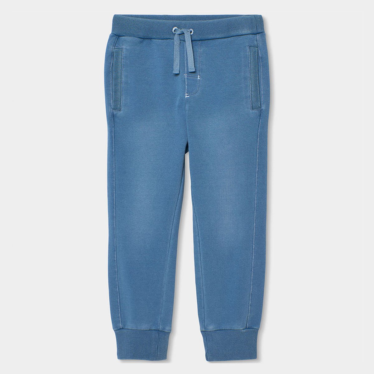 Pantalon garçon en molleton denim bleu, BOBOLI