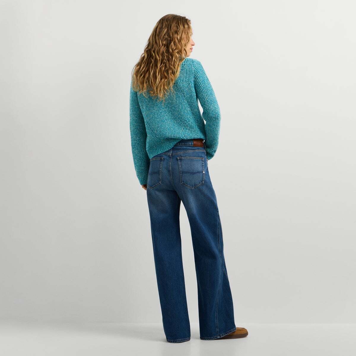 Belle - Jean Coupe Évasée, Taille Haute 12 oz bleu rigide denim, PEPE JEANS