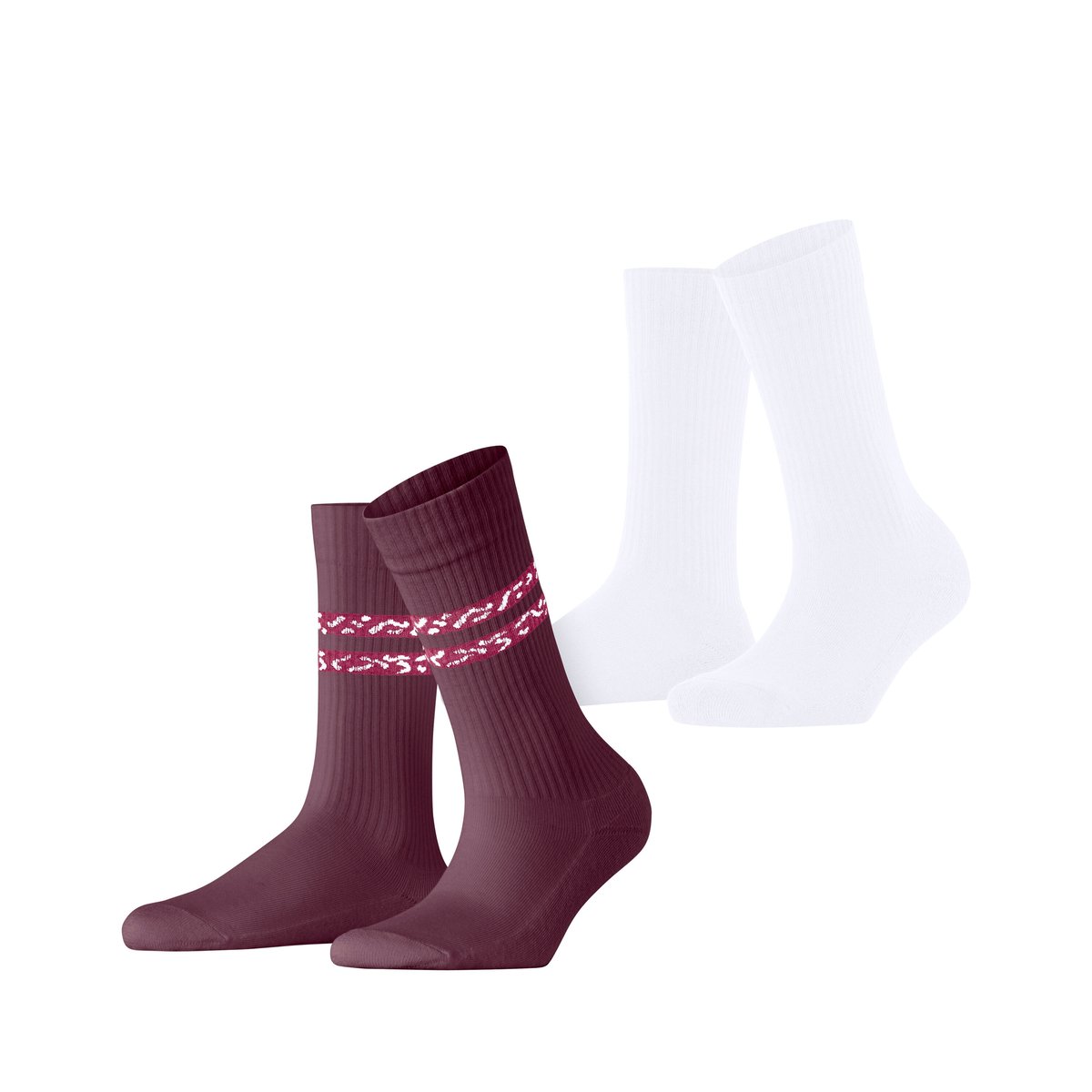 Chaussettes Memphis Rib 2-Pack Opaque coloré, ESPRIT
