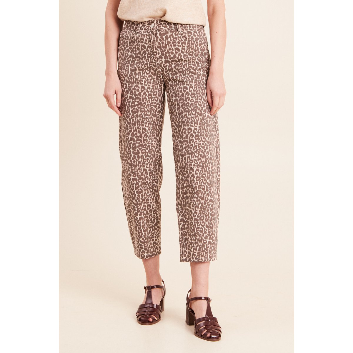 Pantalon magique Le Léger coupe barrel beige, BREAL
