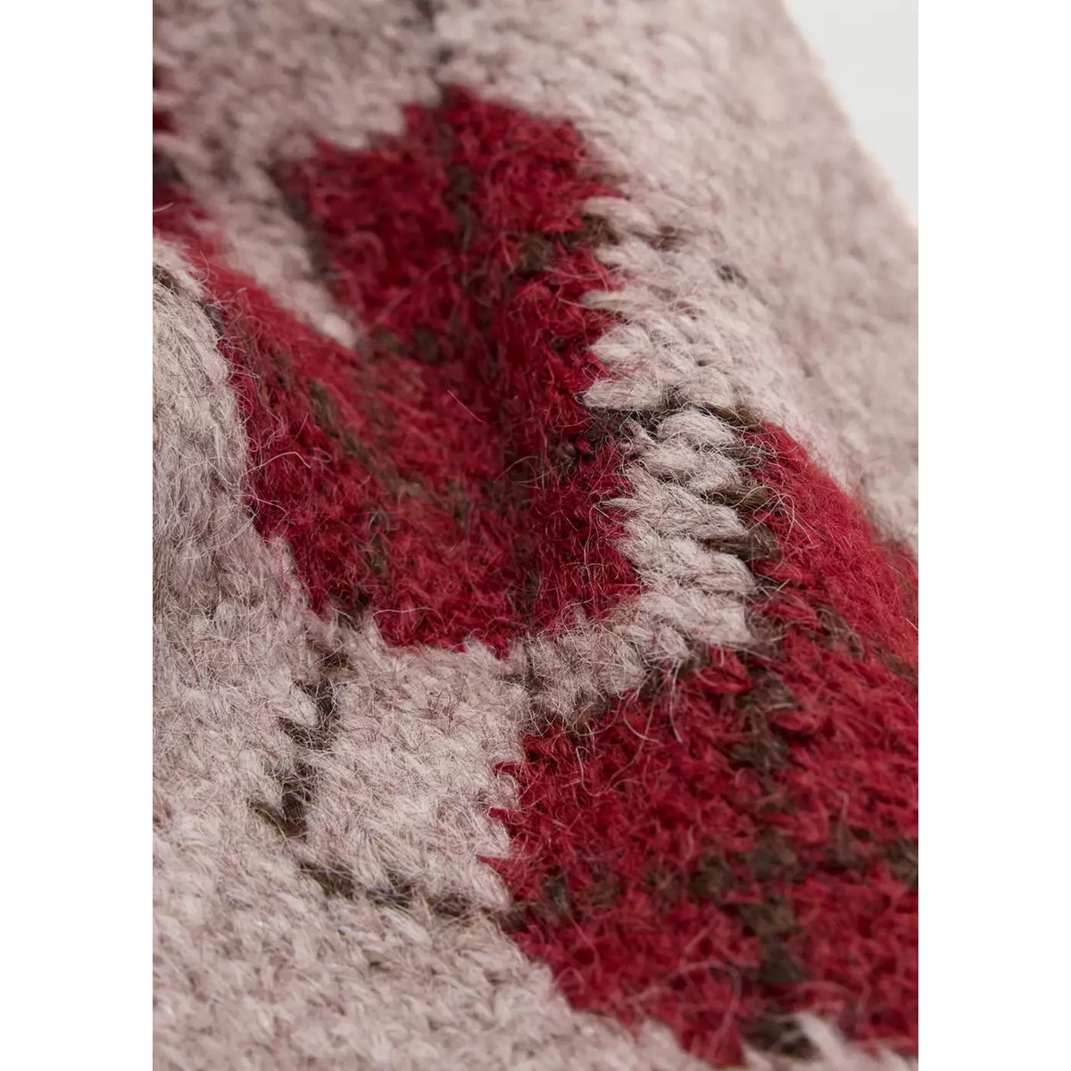 Écharpe en maille à motifs cœurs sable, MANGO KIDS