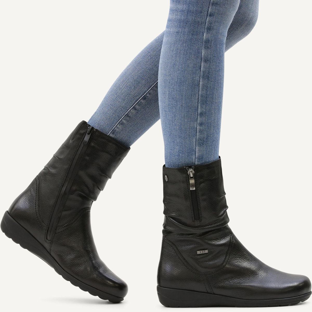 Bottine fourée noir nappa, CAPRICE
