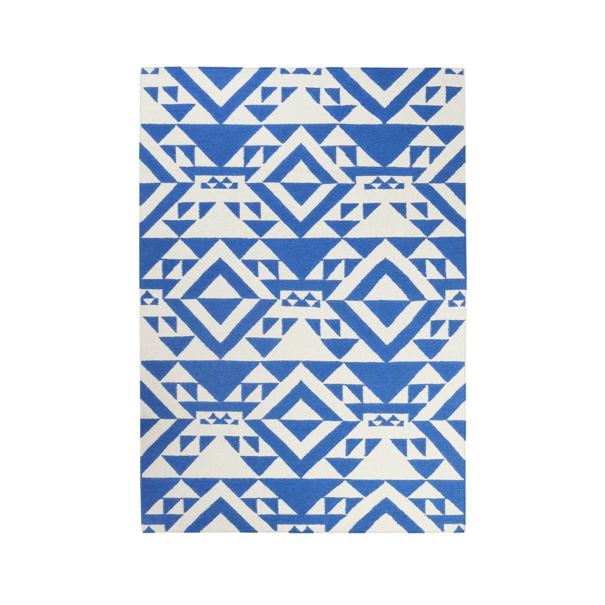 Tapis en laine, tissé main, motif ethnique ,  BLUE MELLOW bleu, ACCESSORIZE